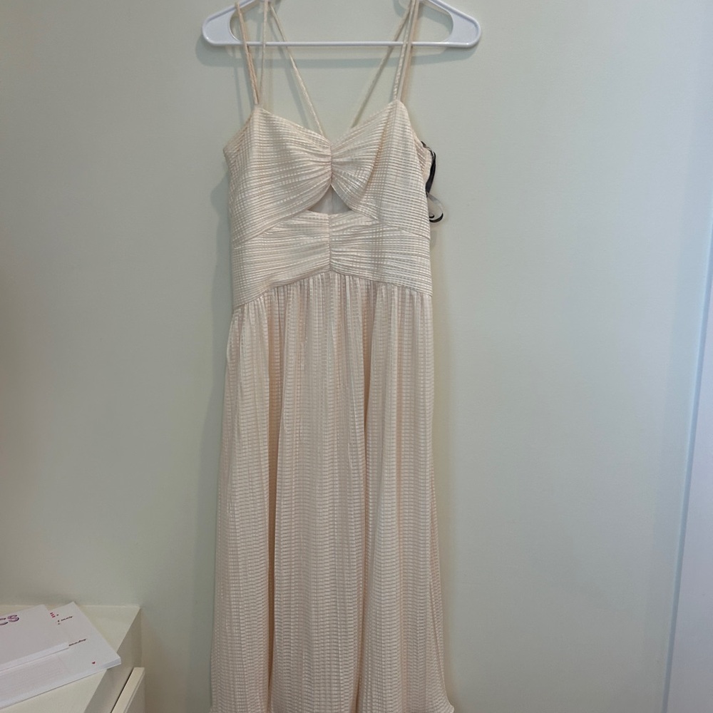 Elegant Cream Strappy Dress